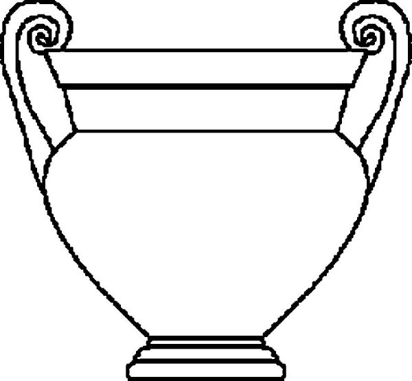 Амфора ваза древней Греции карандашом