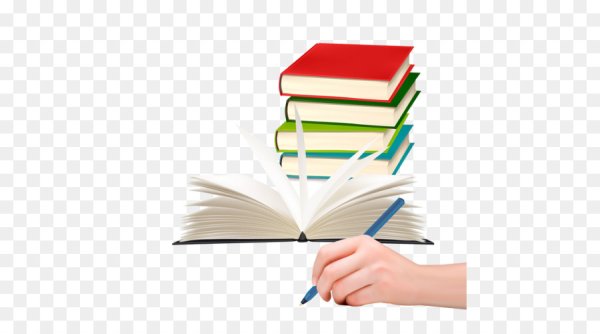 Книжки и ручки на белом фоне