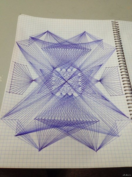 Узоры ручкой в тетради