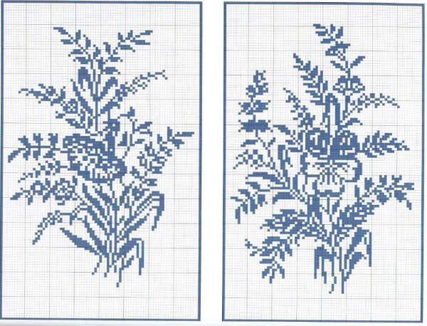 Одноцветная вышивка крестом