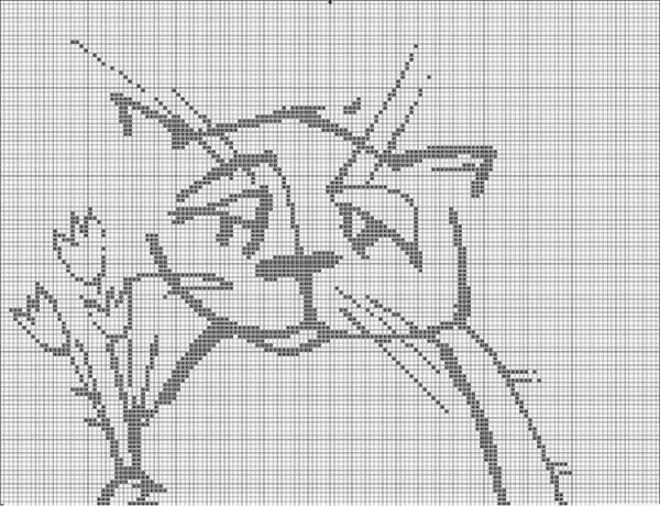 Контурная вышивка