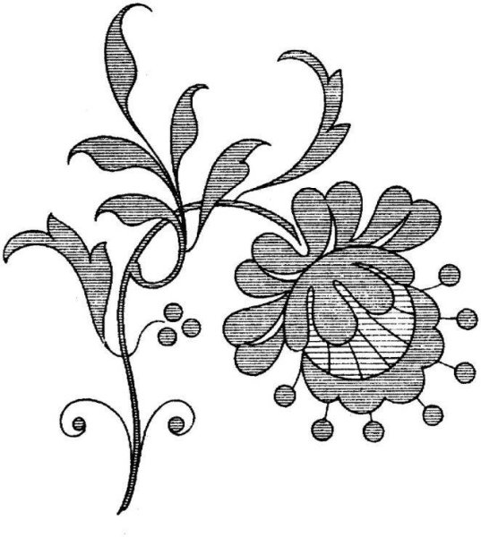 Растительные узоры для вышивки