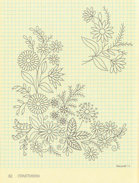 Вышивка гладью схемы