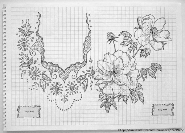 Схемы для вышивки на блузку