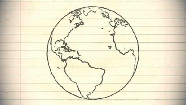 Земля рисунок ручкой