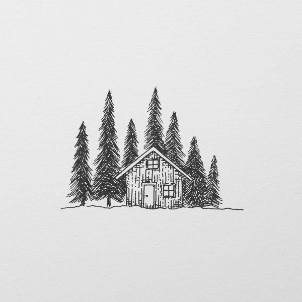 Рисунки ручкой природа