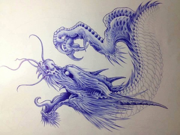 Морской дракон тату