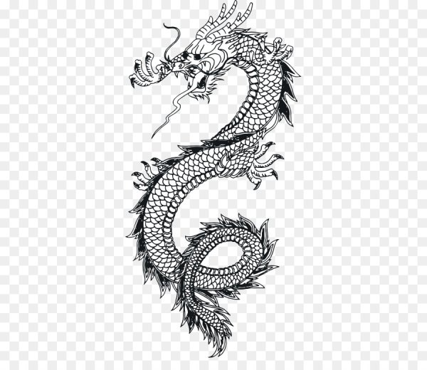 Китайский дракон тату