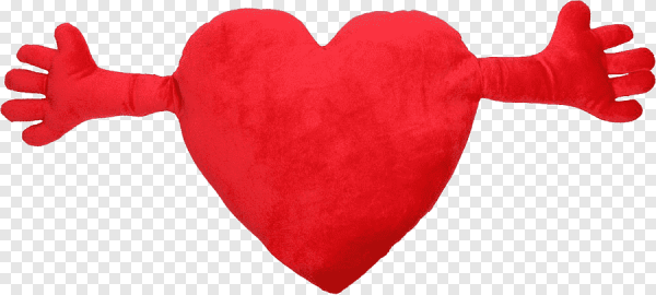 Подушка сердце с ручками