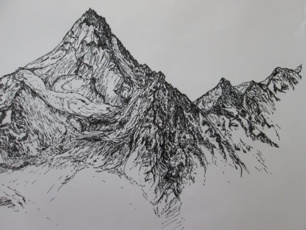 Горы рисунок