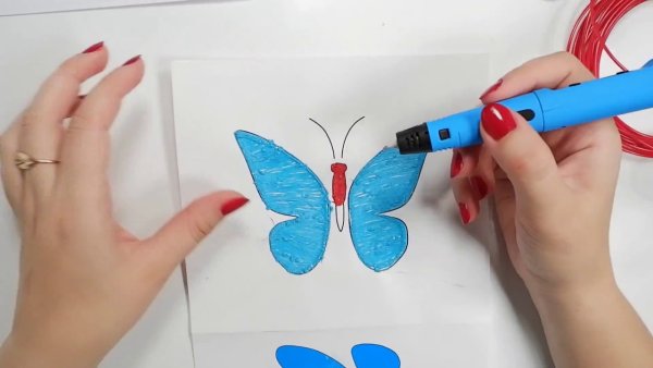 Бабочка 3д ручкой