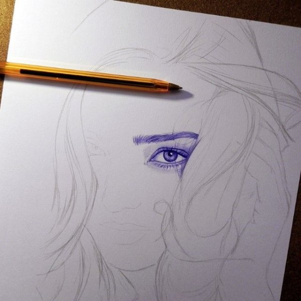 Рисунки ручкой BIC