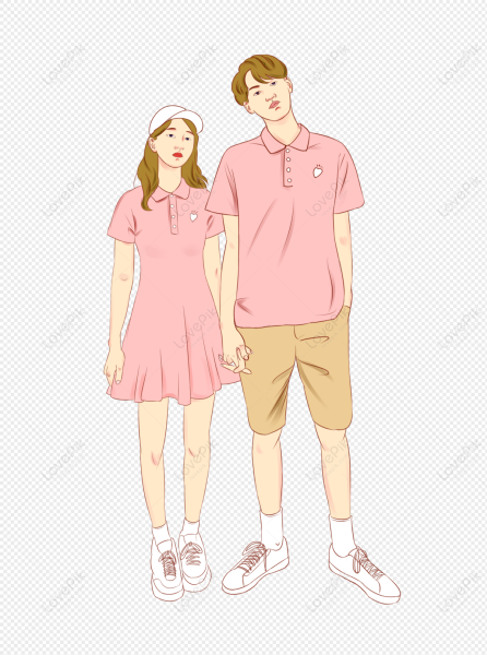 Парень с девушкой за ручку