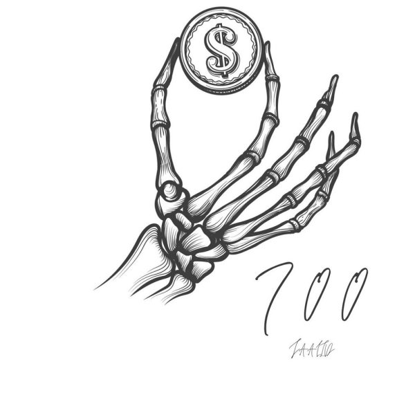 Рука скелета с монетой