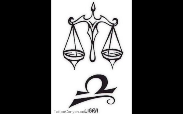 Весы тату эскиз