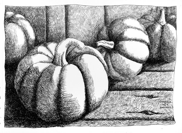 Тыква тушью