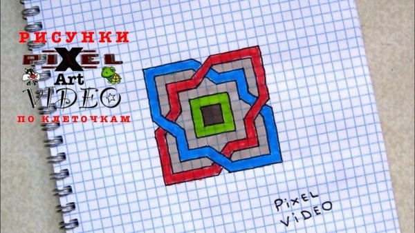 Узоры в клеточку в тетради