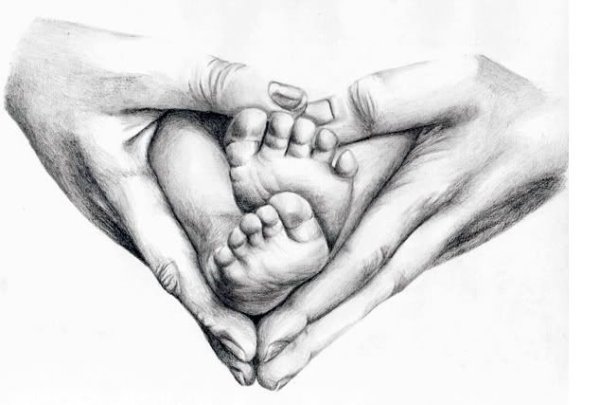 Рука рисунок карандашом для детей