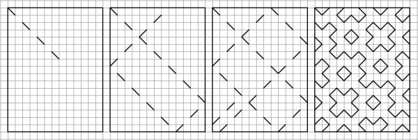 Узоры по клеточкам в тетради