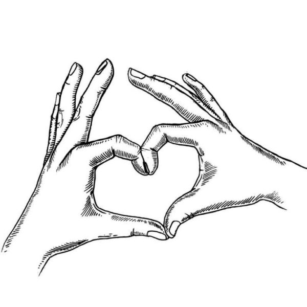 Рисунки для срисовки две подруги