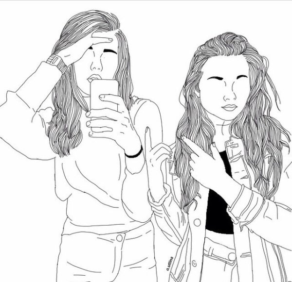 Лёгкие рисунки для подруг