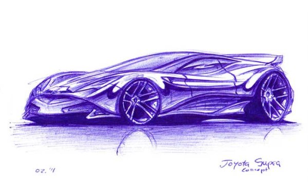 Рисунок шариковой ручкой машинок