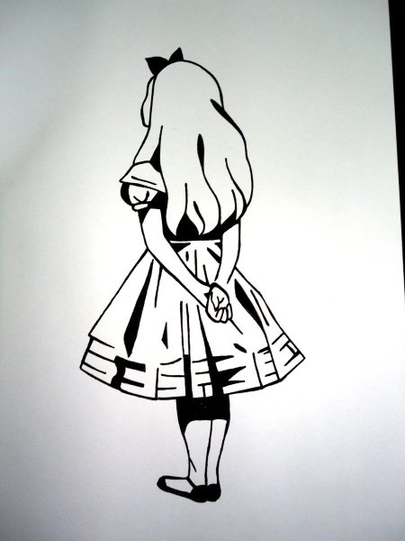 Алиса в стране чудес эскиз