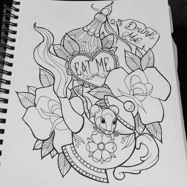 Алиса тату эскиз