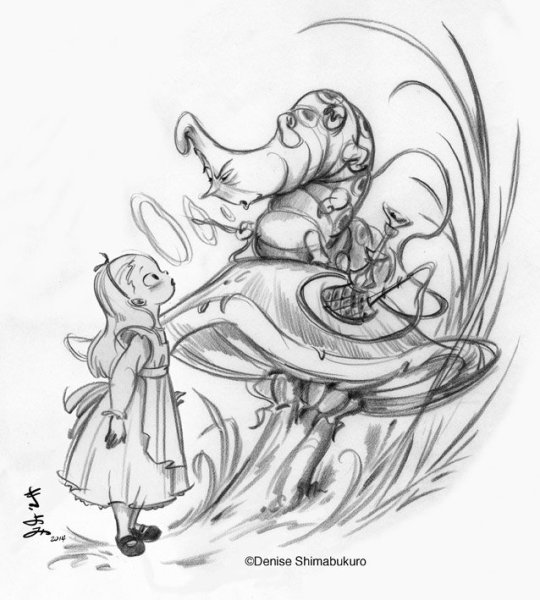 Алиса в стране чудес рисунки