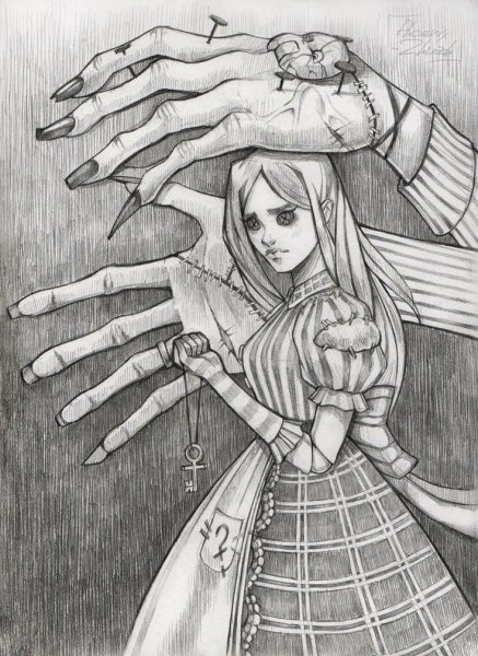 Алиса в стране кошмаров рисунки