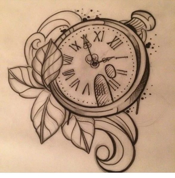 Часы эскиз