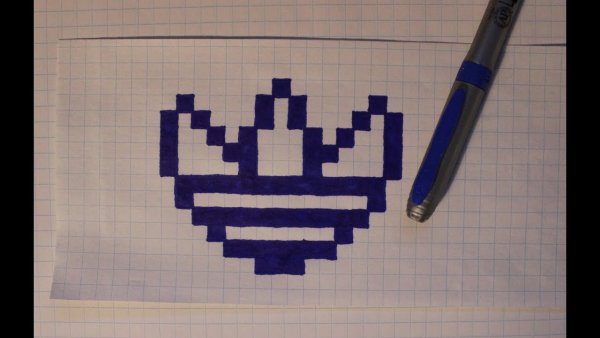 Рисунки по клеточкам чёрной ручкой