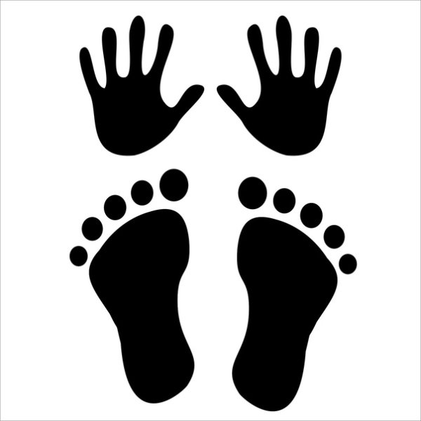 Отпечатки рук и ног