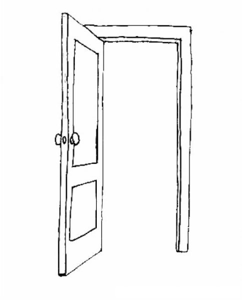 Дверь картинка раскраска