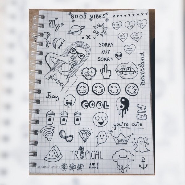 Рисунки для скетчбука лёгкие маленькие