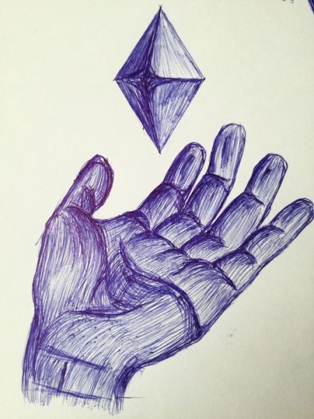 Чёрная ручка для рисования