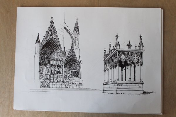 Замок рисунок ручкой