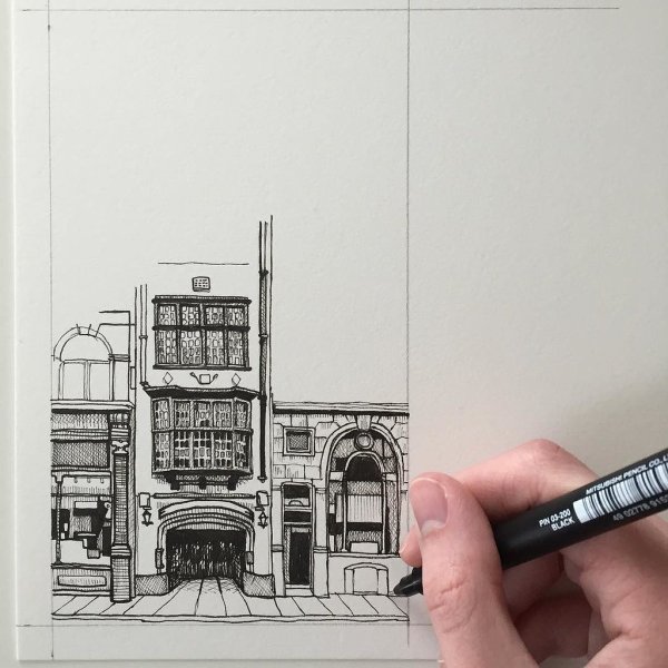 Архитектура гелевая ручка