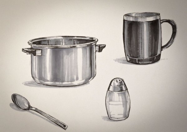 Дизайнерская посуда скетчи