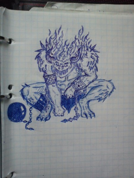 Зарисовки ручкой в тетради