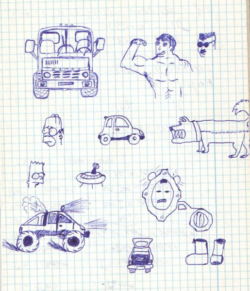 Рисунки ручкой в тетради