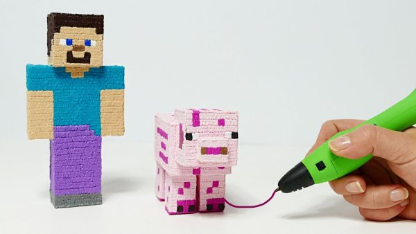Стив майнкрафт для 3д ручки