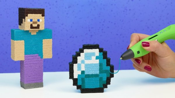 Майнкрафт 3д ручкой