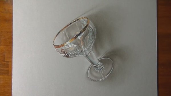 Бокал карандашом