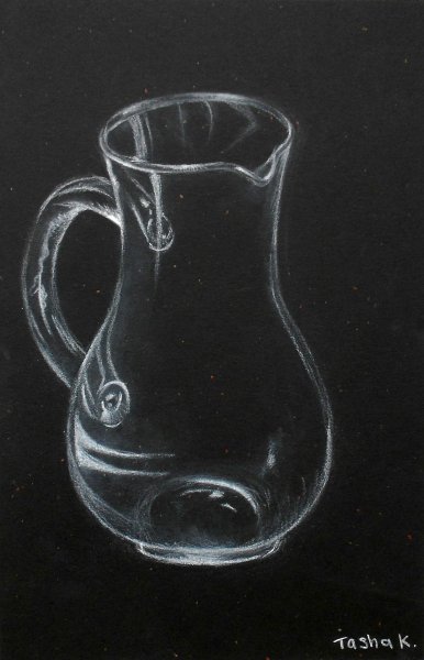 Рисование пастелью на черной бумаге