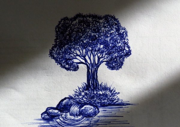 Дерево ручкой