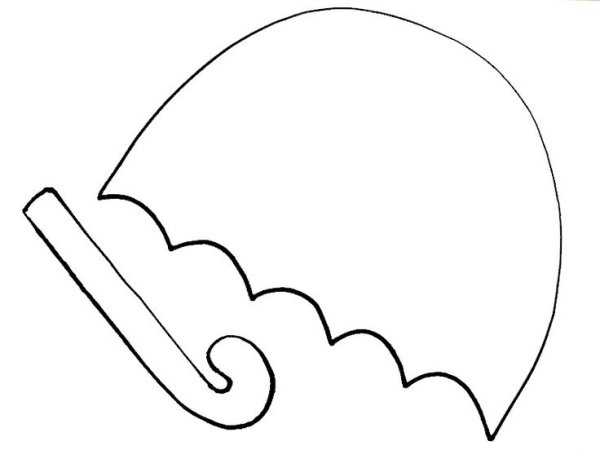 Трафарет зонта для аппликации