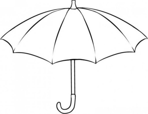 Зонт без ручки трафарет