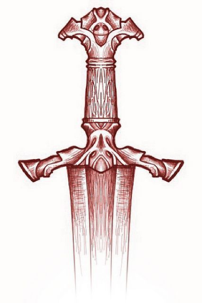 Меч зарисовка