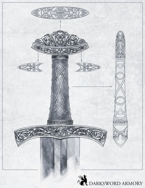 Скандинавский меч орнамент